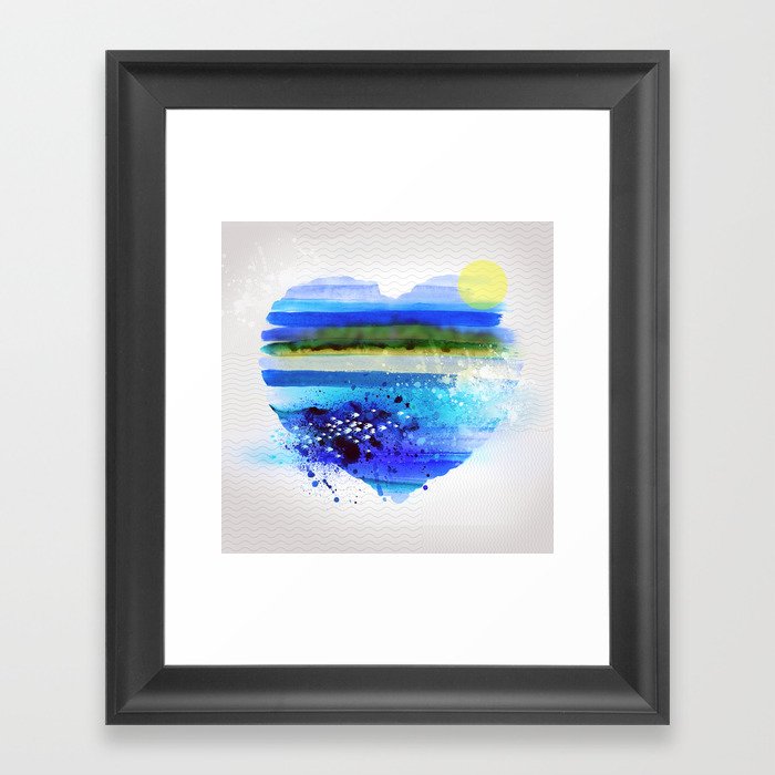 Sea in my heart Framed Art Print