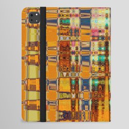 Distorted Orange And Blue Abstraction iPad Folio Case