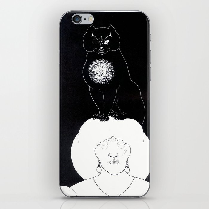  Black Cat - Aubrey Beardsley iPhone Skin