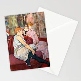Toulouse-Lautrec - At the Salon, rue des Moulins Stationery Card