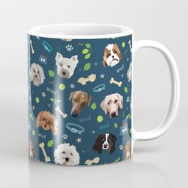 puppy party repeating pattern Coffee Mug