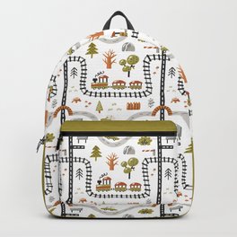 Railroad and Trains Map Backpack