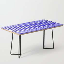 Natural Stripes Modern Minimalist Pattern in Electric Blue Coffee Table