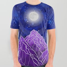 Violet mountain tops All Over Graphic Tee