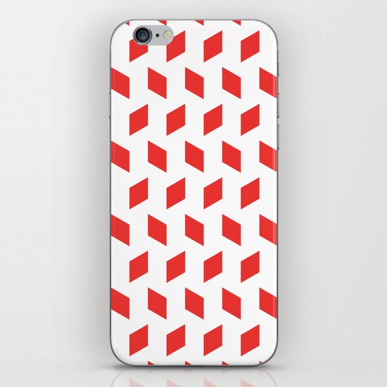 rhombus bomb in poppy red iPhone & iPod Skin