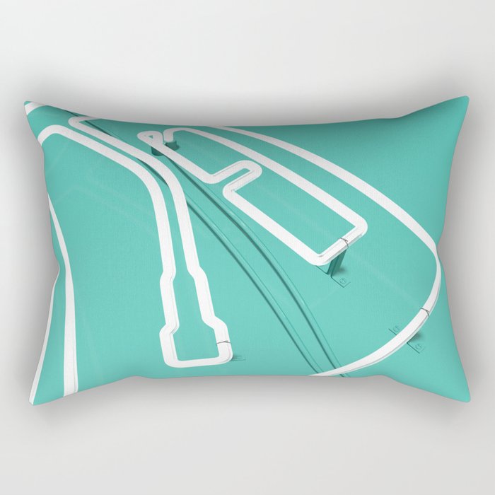 Neon Turntable 3 - 3D Art Rectangular Pillow
