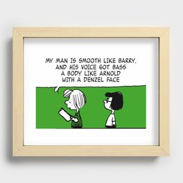 What A Man Recessed Framed Print