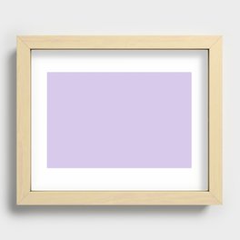 Pastel Lilac Purple Solid Color Pairs to Coloro 2023 Color of the Year Digital Lavender 134-67-16 Recessed Framed Print