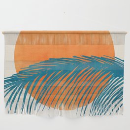 Palms and Sun - Retro Tropical Sunset Wall Hanging