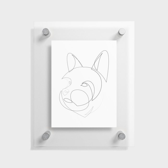 Yorkshire Terrier - one line drawing Floating Acrylic Print