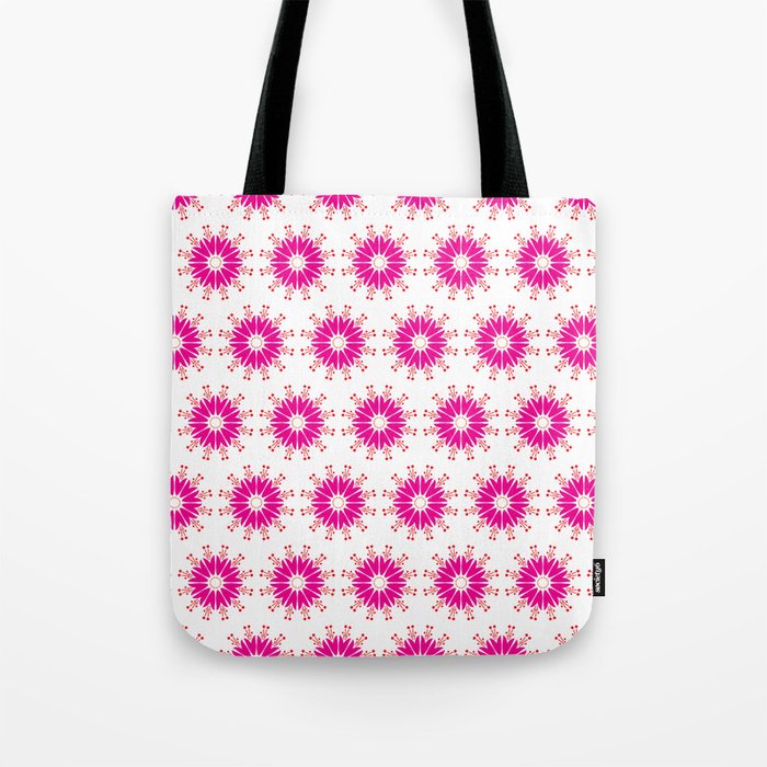 Flowers Abstract Pattern Design Mini Art Print Tote Bag