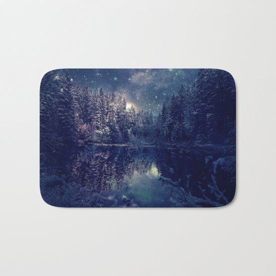 Winter Forest Deep Pastel Bath Mat