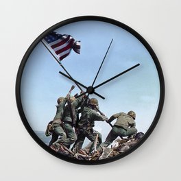 Iwo Jima Color Wall Clock | Japan, American, Iwojima, Worldwar2, War, Unitedstates, Photo, History, Us, Usa 