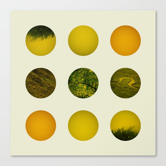 Earth Dot Pattern Canvas Print