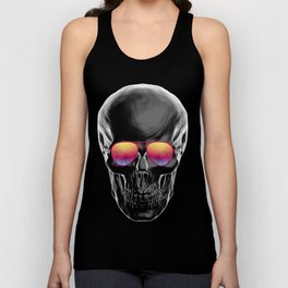 Summer Black Skull | Skull art design lovers gift Unisex Tank Top