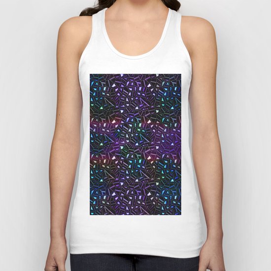 Midnight Rainbow Glitter Unisex Tank Top