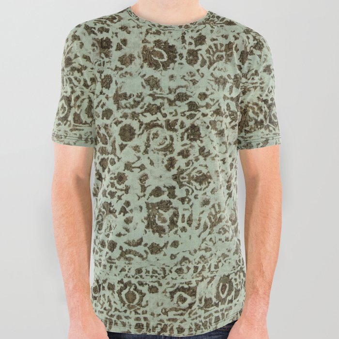Persian green vintage carpet All Over Graphic Tee