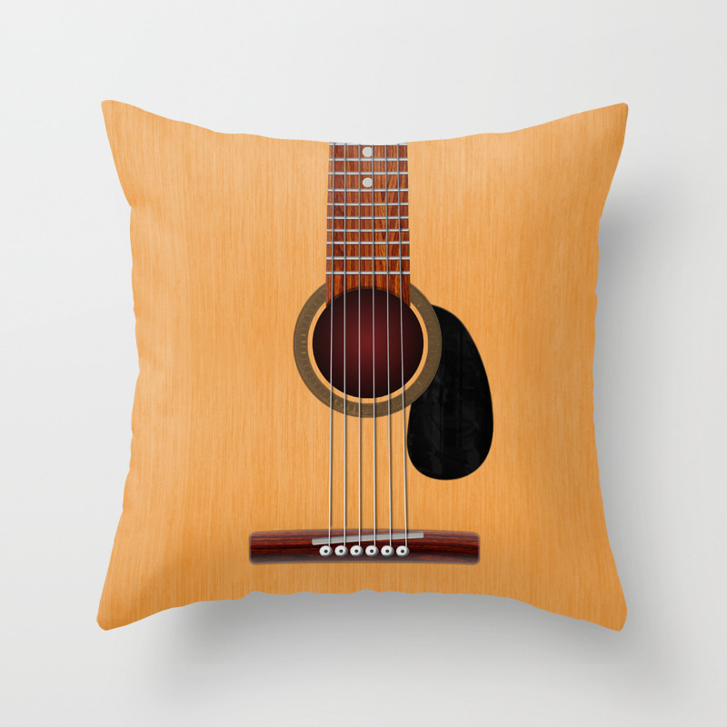 Acoustic Guitar Throw Pillow By Chrismacdonaldstudios Society6