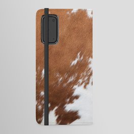 Cowhide, Cow Skin Print Pattern Modern Cowhide Faux Leather Android Wallet Case