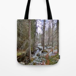 Scottish Highlands Woodland Walk in I Art. Tote Bag