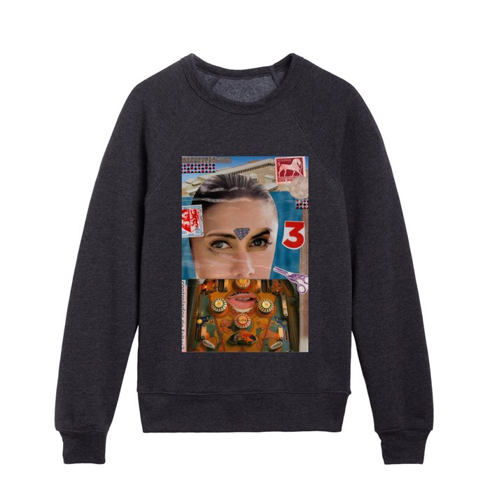 Woman in Pinball Kids Crewneck