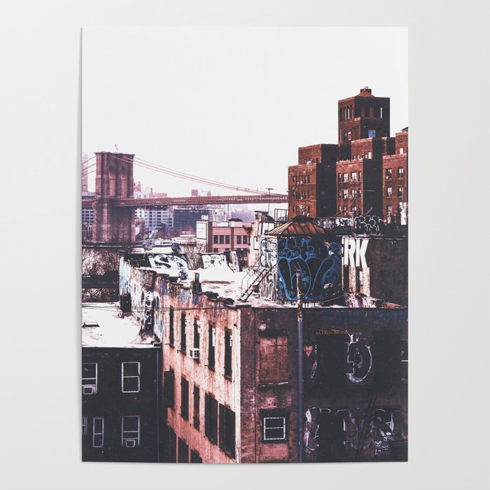 Brooklyn Bridge New York City | Film Style Photography in NYC Poster