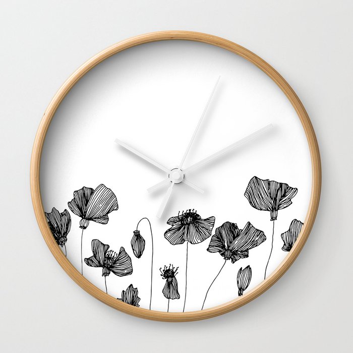 Poppies Wall Clock