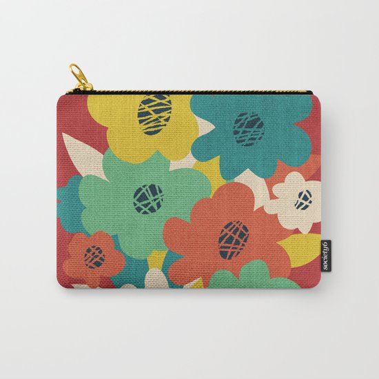 Paper Flowers Carry-All Pouch