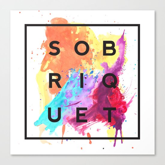 Sobriquet Watercolour. Canvas Print