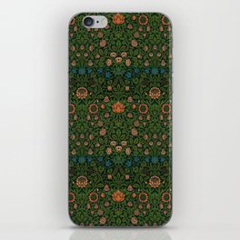 Violet And Columbine Pattern By William Morris  iPhone Skin
