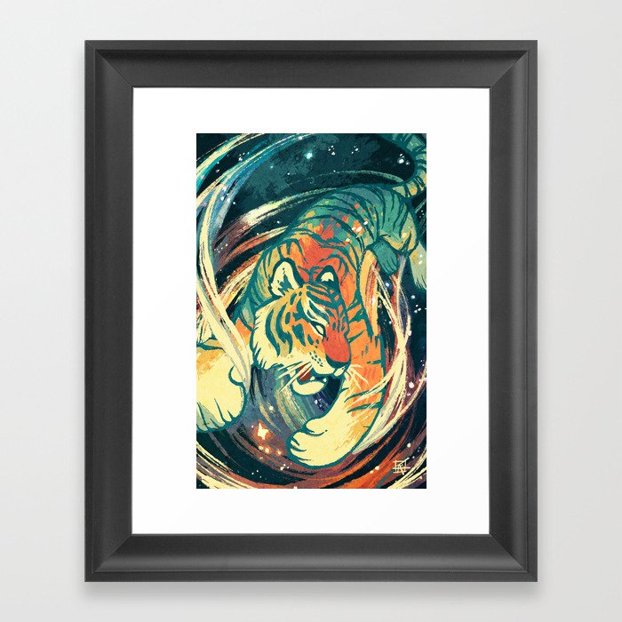 Astral Tiger Framed Art Print