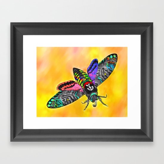 Goth Moth Framed Art Print