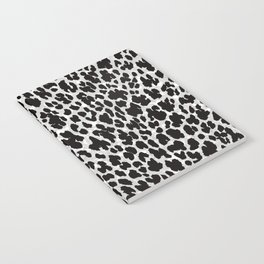 Modern black white cheetah animal print Notebook