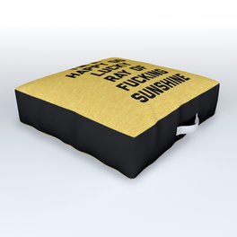 Ray Of Fucking Sunshine Funny Quote Outdoor Floor Cushion | Curated, Happy, Humour, Lucky, Moody, Trendy, Offensive, Saying, Positive, Happygolucky 