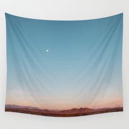 Desert Sky with Harvest Moon Wall Tapestry