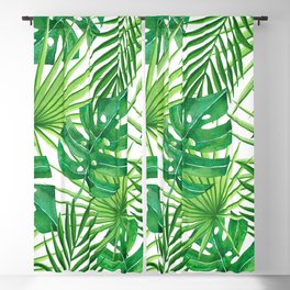 Tropical leaves Blackout Curtain