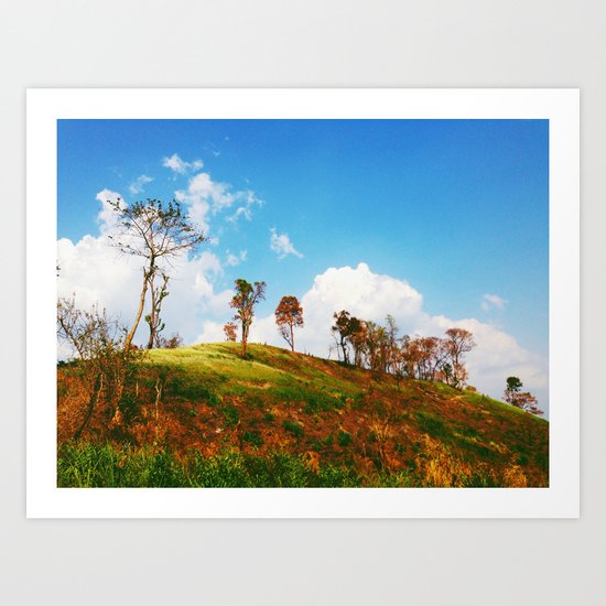 Vivid Hue Hill Art Print