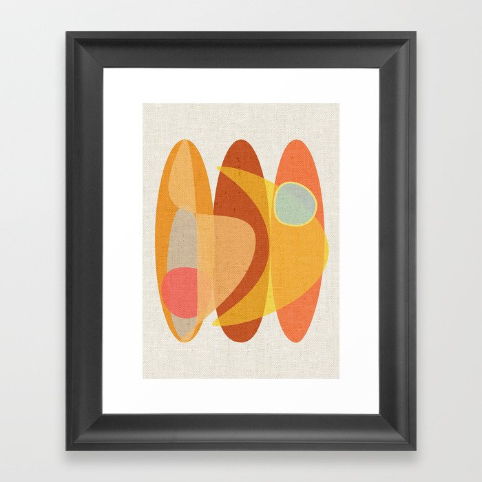 Surf & Boomerang Framed Art Print