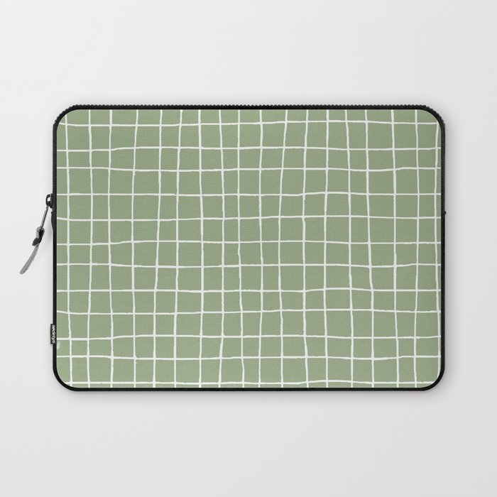 Sage Green Plaid Laptop Sleeve
