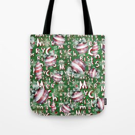 Christmas Pattern With Ornaments Tote Bag