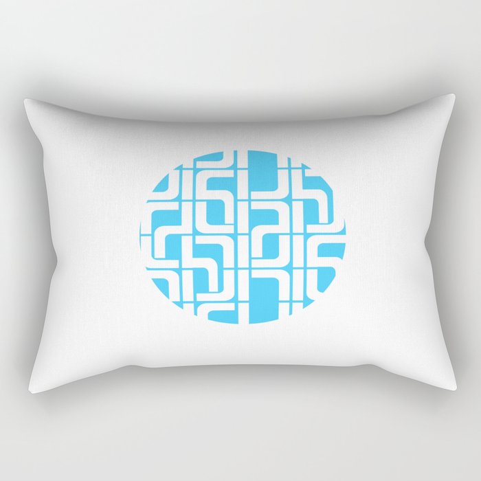 Typographic Abstract Maze Rectangular Pillow