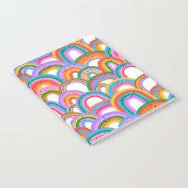 Diverse colorful rainbow seamless pattern illustration Notebook