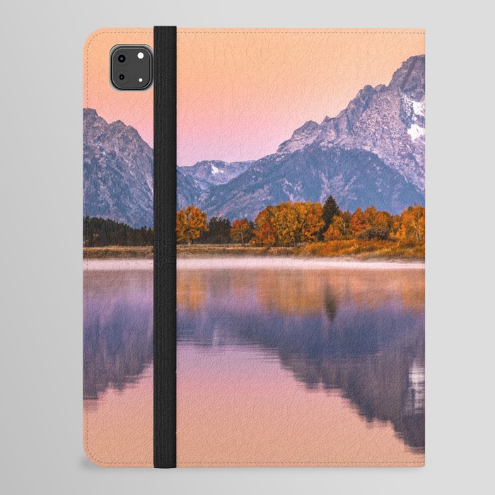 Grand Teton National Park Mountain Lake Sunset - Autumn Foliage iPad Folio Case