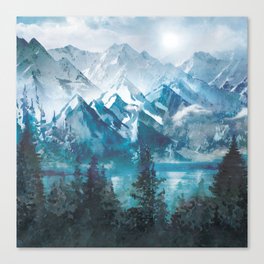 Towering Peaks Canvas Print