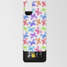 Watercolor multicolored butterflies pattern Android Card Case