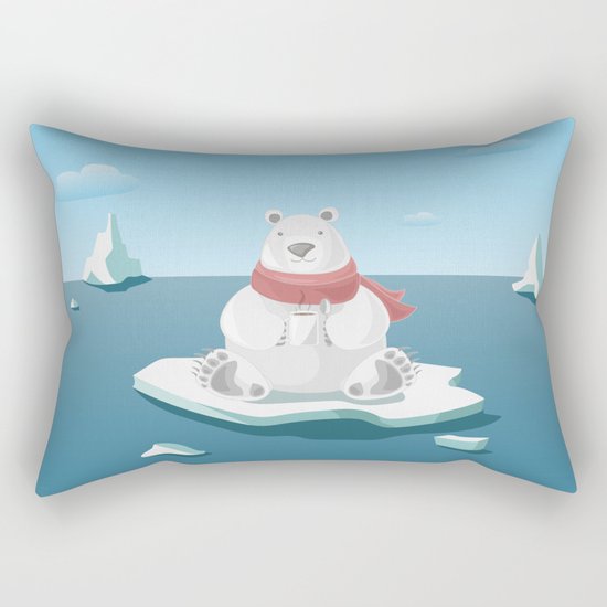 Polar breakfast Rectangular Pillow