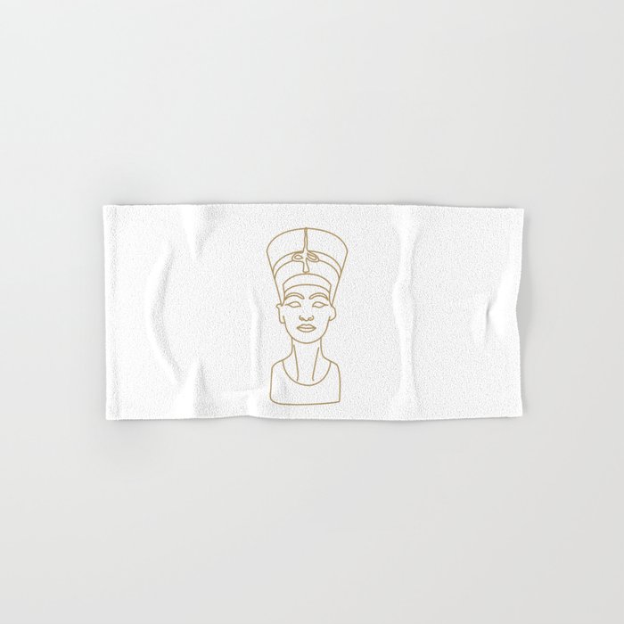 Bust of Nefertiti sculpture great royal wife goddess in Egyptian culture	 Hand & Bath Towel