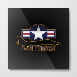 F-14 Tomcat Metal Print | Star, Usnavy, Navy, Silhouette, F14, Graphicdesign, Topgun, F14Tomcat, Aviationstar, Militarystar 