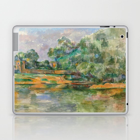 Paul Cézanne Banks of the Seine at Médan,1880-1885 Laptop & iPad Skin