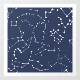 Lake Tahoe Constellation  Art Print